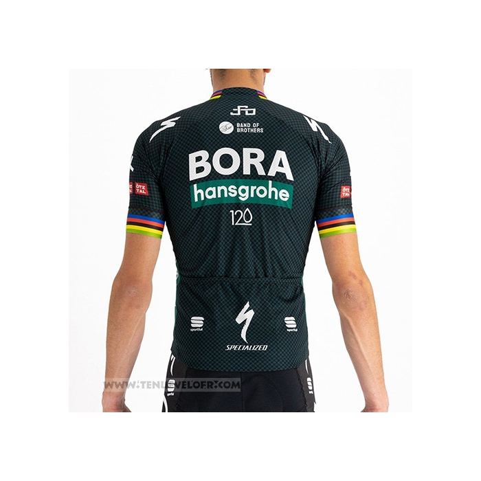 2021 Maillot Cyclisme Bora-Hansgrone Monde Champion Manches Courtes et Cuissard